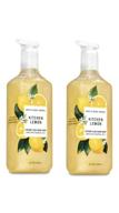 🍋 глубоко очищающее жидкое мыло для рук bath and body works, лимон для кухни - набор из 2 шт | 8 жидк. унц. - максимальная мощь очистки для ваших рук! логотип