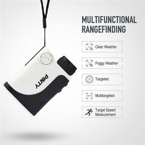 img 3 attached to 🏌️ Pinty 1000 Yard Waterproof Golf Rangefinder with Flagpole Lock - All Weather 6X Range Finder for Hunting Sports Archery Birding & More, Speed and Multitarget Scanning - Black/White