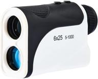 🏌️ pinty 1000 yard waterproof golf rangefinder with flagpole lock - all weather 6x range finder for hunting sports archery birding & more, speed and multitarget scanning - black/white logo