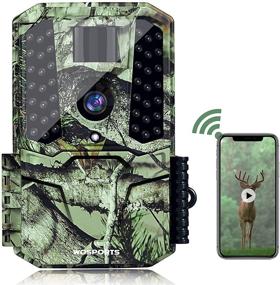 img 4 attached to 📷 WiFi Trail Camera 30MP 1440P HD: Color LCD, Night Vision & Motion Activated – Ideal Waterproof Game Camera for Wildlife Monitoring (WiFi Enabled)