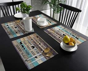 img 2 attached to 🐔 Durable Farmhouse Placemats: Non-Slip, Washable, and Stain-Resistant