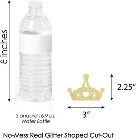 img 1 attached to 👑 Premium Gold Glitter Princess Crown Confetti - Set of 24 - Ideal for Princess Baby Showers and Birthday Parties
