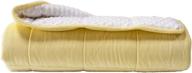 🛌 alansma reversible weighted blanket: luxury velvet, warm and cool, 15lbs, yellow, 60"x80" – sleep comfortably anywhere! logo