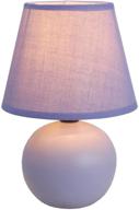 💜 mini ceramic globe table lamp, purple: simple elegance for any space логотип