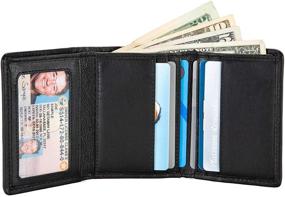 img 2 attached to Secure RFID Blocking Mens Trifold ID Wallet - Ultimate Protection for Men's Accessories in Wallets, Card Cases & Money Organizers