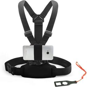 img 3 attached to 📱 Female-compatible Chest Mount with Action Mount for Smartphones and GoPros. Universal Fit for Enhanced Comfort and Performance for Women and Men.