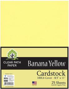 img 3 attached to Vibrant Banana Yellow Cardstock: 8.5 x 11 inch 🍌 - 100Lb Cover - 25 Sheets by Clear Path Paper