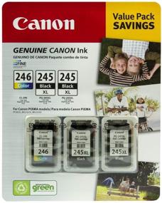 img 1 attached to Подлинная комплектация чернил Canon - (2) XL картриджа черного цвета PG-245 и (1) картридж цвета CL-246