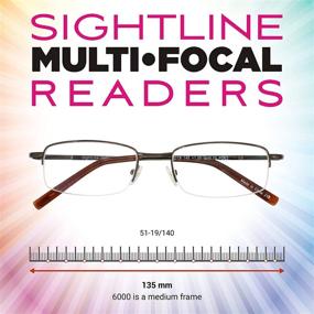 img 1 attached to 👓 Sightline Multifocus Reading Glasses 6000 Gunmetal 2.50 Magnification – Discover Optimal Vision Clarity with Stylish Design!