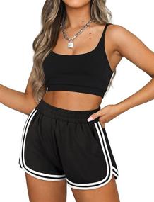 img 3 attached to 🩳 Fashionable and Practical: OFEEFAN Women's Athletic Shorts with Pockets for Summer Workouts and Lounging