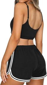 img 1 attached to 🩳 Fashionable and Practical: OFEEFAN Women's Athletic Shorts with Pockets for Summer Workouts and Lounging