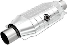 img 2 attached to 🚗 MagnaFlow Universal Catalytic Converter 94055 - Stainless Steel 2.25in Inlet/Outlet, 16in Length, Midbed O2 Sensor - Replacement for Standard Grade (Federal/EPA Compliant)