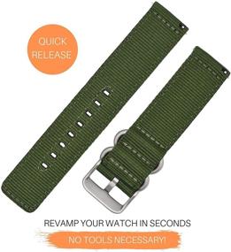 img 2 attached to ⌚ Nylon Watch Band Military Replacement: Upgrade Your Timepiece with Durability