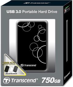 img 1 attached to 💽 Transcend Information 750GB StoreJet A3 USB 3.0: Портативный внешний жесткий диск высокой емкости (TS750GSJ25A3K)