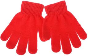 img 2 attached to Yantu Kids Winter Magic Gloves: Warm Knitted Stretchy Comfortable Gloves for Girls and Boys - Cold Weather Mittens