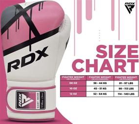 img 2 attached to RDX Women Boxing Gloves: Maya Hide Leather Ladies Mitts for Training Muay Thai, Kickboxing, and Sparring - Ideal for Punch Bag, Focus Pads, and Double End Ball Punching