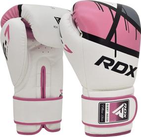 img 1 attached to RDX Women Boxing Gloves: Maya Hide Leather Ladies Mitts for Training Muay Thai, Kickboxing, and Sparring - Ideal for Punch Bag, Focus Pads, and Double End Ball Punching