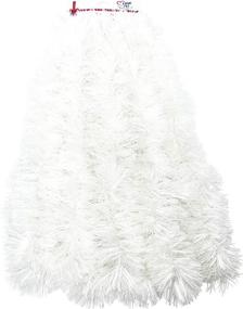 img 2 attached to 🎉 Tinsel Garland 25 ft: Ideal for Christmas, New Year's Eve, Weddings, Birthdays & Special Events - 1 White, 25 ft Long