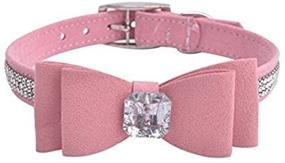 img 1 attached to Dazzling Diamond Bow Tie Crystal Rhinestone Pet Collar: Fashionable Designer Collar for Your Beloved Boy or Girl Dog