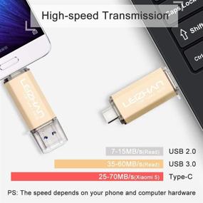 img 2 attached to 📷 Флэш-накопитель Type-C USB-C на 32 ГБ для Samsung Galaxy, Google Pixel, MacBook - Двойной флэш-накопитель Leizhan USB C для фотографий