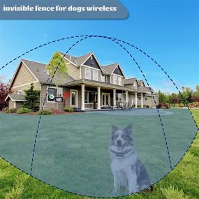 img 2 attached to Wireless Dog Fence System - Electric Fence for Dogs, Safest Underground Containment with Large Radius Coverage - Cat Wire Training Aids. Train 1-5 Pets, Covers Up to 22.23 Acres with 5 Level Waterproof Shock Collar