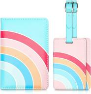 rainbow passport holder luggage pieces logo