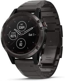 img 4 attached to ⌚ Garmin fēnix 5 Plus Умные часы - Премиальное мультиспортивное устройство с GPS иллюстрацией, цветными картами Topo, контролем сердечного ритма, музыкой, бесконтактной оплатой, углеродно-серый титан