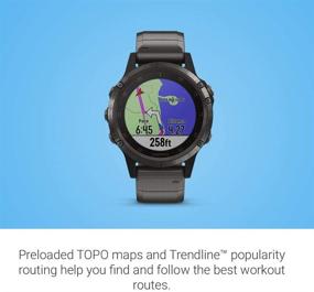 img 2 attached to ⌚ Garmin fēnix 5 Plus Умные часы - Премиальное мультиспортивное устройство с GPS иллюстрацией, цветными картами Topo, контролем сердечного ритма, музыкой, бесконтактной оплатой, углеродно-серый титан