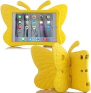 simicoo ipad 7 8 10.2 kids case - 3d cute butterfly case for girls - lightweight, shockproof, and heavy duty ipad cover - yellow логотип