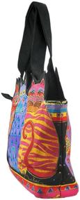 img 3 attached to Exquisite Laurel Burch `Tres Gatos` Medium Tote Bag: A Whimsical Delight for Cat Lovers!