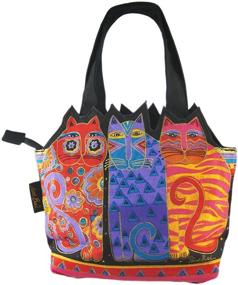 img 4 attached to Exquisite Laurel Burch `Tres Gatos` Medium Tote Bag: A Whimsical Delight for Cat Lovers!
