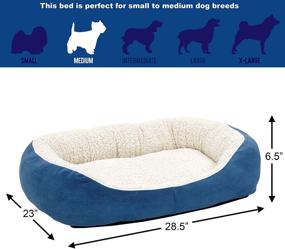 img 1 attached to 🐾 Ultimate Comfort Oasis: Quiet Time Overstuffed Cuddle Bed for Cats & Dogs