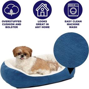 img 2 attached to 🐾 Ultimate Comfort Oasis: Quiet Time Overstuffed Cuddle Bed for Cats & Dogs