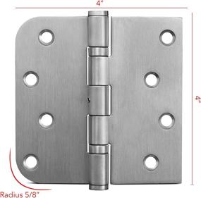 img 1 attached to 🔒 Long-lasting Stainless Bearing Hinges with Radius Corner - Superior Performance Guaranteed