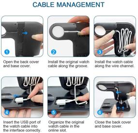 img 2 attached to ✨ 15W Быстрая беспроводная зарядка для Apple iPhone, Watch, Airpods - 3-в-1 беспроводная зарядная станция для iWatch 6/SE/5/4/3/2/1, AirPods 3/2/1, iPhone 11 Series/XS MAX/XR/XS/X/8/8 Plus.