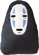 👻 official studio ghibli merchandise: marushin spirited away no face die-cut pillow cushion in black logo