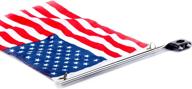 🚩 amarine made stainless steel rail mount boat pulpit staff (7/8-1 1/4), boat yacht marine flag pole with us flag - high-quality stainless steel rail mount pulpit staff with us flag for boats and yachts logo