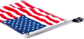 img 4 attached to 🚩 Amarine Made Stainless Steel Rail Mount Boat Pulpit Staff (7/8-1 1/4), Boat Yacht Marine Flag Pole with US Flag - High-Quality Stainless Steel Rail Mount Pulpit Staff with US Flag for Boats and Yachts