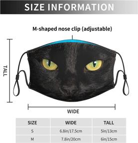 img 1 attached to 🐱 ainidamiss Black Cat Dust Washable Reusable Filter & Mouth-Warm Windproof Dust Cotton Face Mask for Adults