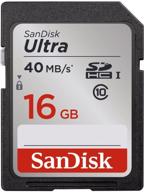 📸 sandisk ultra 16gb class 10 sdhc memory card - up to 40mb/s, sdsdun-0016g-g46 (previous model) logo