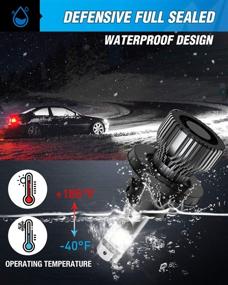 img 1 attached to 💡 High-Performance Nilight H13/9008 LED Headlight Bulbs: 70W 14000lm Hi/Lo Beam 6500k Cool White IP67