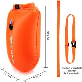 img 2 attached to Enhance Your Open Water and Triathlon Experience with LimitlessXme Swim Buoy & Drybag – Convenient Pull Buoy for Swimmers of All Ages, Featuring Orange Signal Swimming Bubble