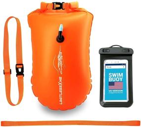 img 4 attached to Enhance Your Open Water and Triathlon Experience with LimitlessXme Swim Buoy & Drybag – Convenient Pull Buoy for Swimmers of All Ages, Featuring Orange Signal Swimming Bubble