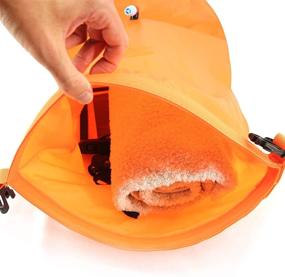 img 1 attached to Enhance Your Open Water and Triathlon Experience with LimitlessXme Swim Buoy & Drybag – Convenient Pull Buoy for Swimmers of All Ages, Featuring Orange Signal Swimming Bubble