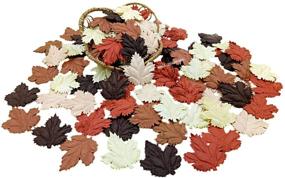 img 4 attached to 🍁 100pcs Brown Tone Mulberry Paper Maple Leaves for Crafts, Scrapbooking, Weddings, Doll Houses - NAVA CHIANGMAI Artificial Leaves Supplies