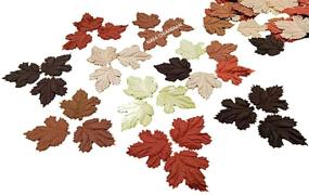 img 1 attached to 🍁 100pcs Brown Tone Mulberry Paper Maple Leaves for Crafts, Scrapbooking, Weddings, Doll Houses - NAVA CHIANGMAI Artificial Leaves Supplies