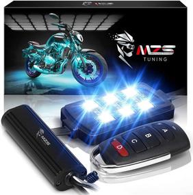 img 4 attached to МЗС Мотоциклетный комплект светодиодных осветительных приборов — мультицветные неоновые RGB полоски со смарт-беспроводным пультом для квадроциклов, багги, мототрициклов, гольф-карт — влагозащита IP65 (набор из 8 штук)