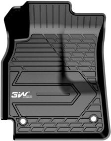 img 3 attached to 🚗 Custom Fit TPE All-Weather Floor Mats for Chevrolet Equinox 2018-2021 - Full Set Car Liners (1st and 2nd Row) - Black