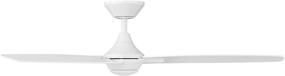 img 2 attached to 🌀 Blitzen 54in Matte White Smart Ceiling Fan: Indoor/Outdoor 3-Blade Innovation with Remote Control