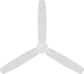 img 1 attached to 🌀 Blitzen 54in Matte White Smart Ceiling Fan: Indoor/Outdoor 3-Blade Innovation with Remote Control